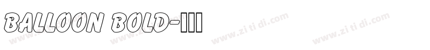 Balloon Bold字体转换
